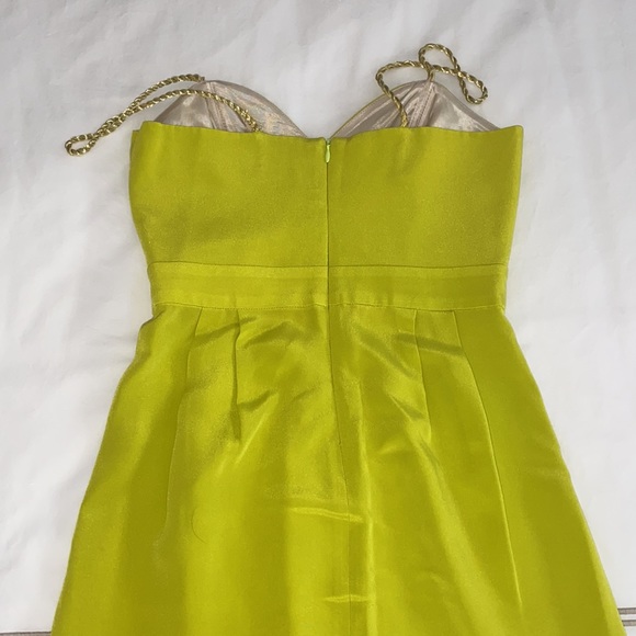 NBD Naven bright lime dress with gold straps XS/S - Picture 10 of 10